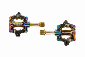 Bontrager Comp SPD Pedals Clipless Gold/Purple/Anodized