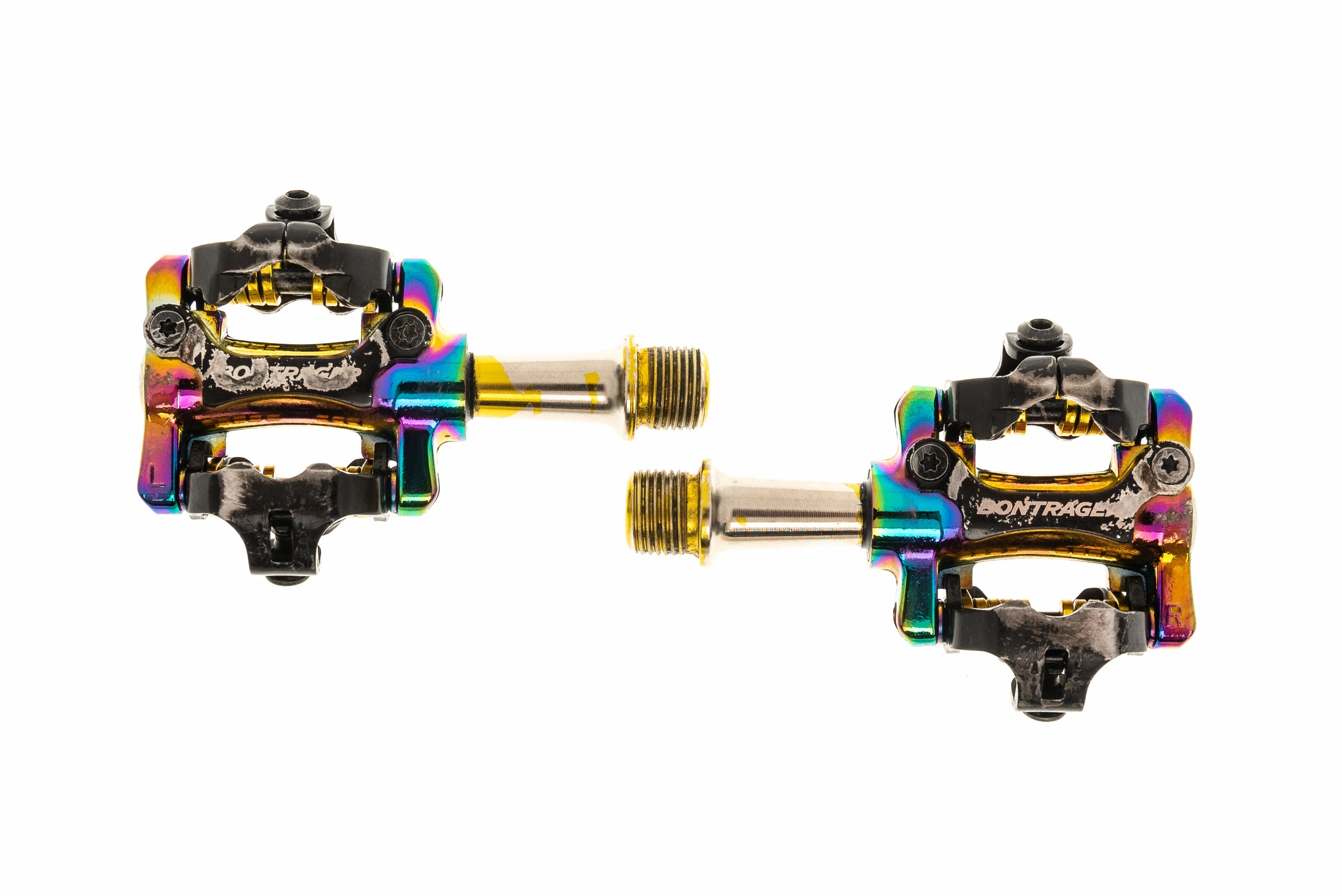 Bontrager Comp SPD Pedals Clipless Gold/Purple/Anodized