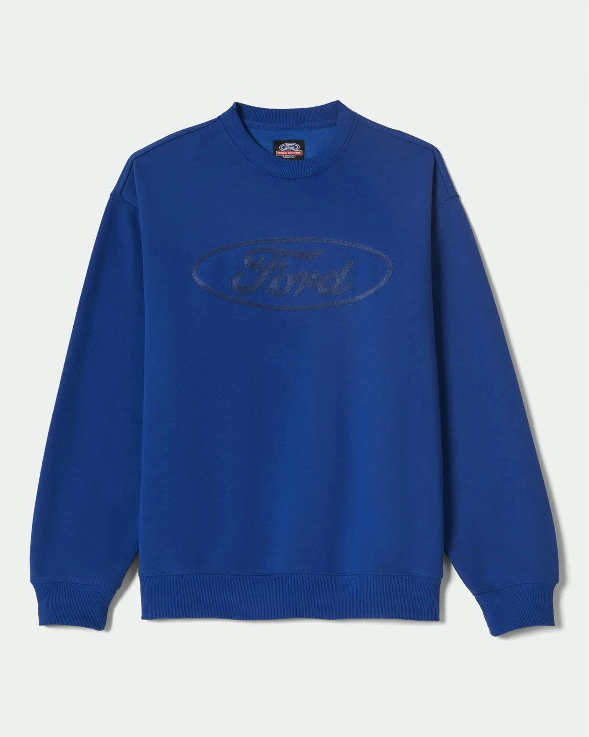 Best Deal Today Brixton X Ford Number One Fleece Crewneck - Ford Blue