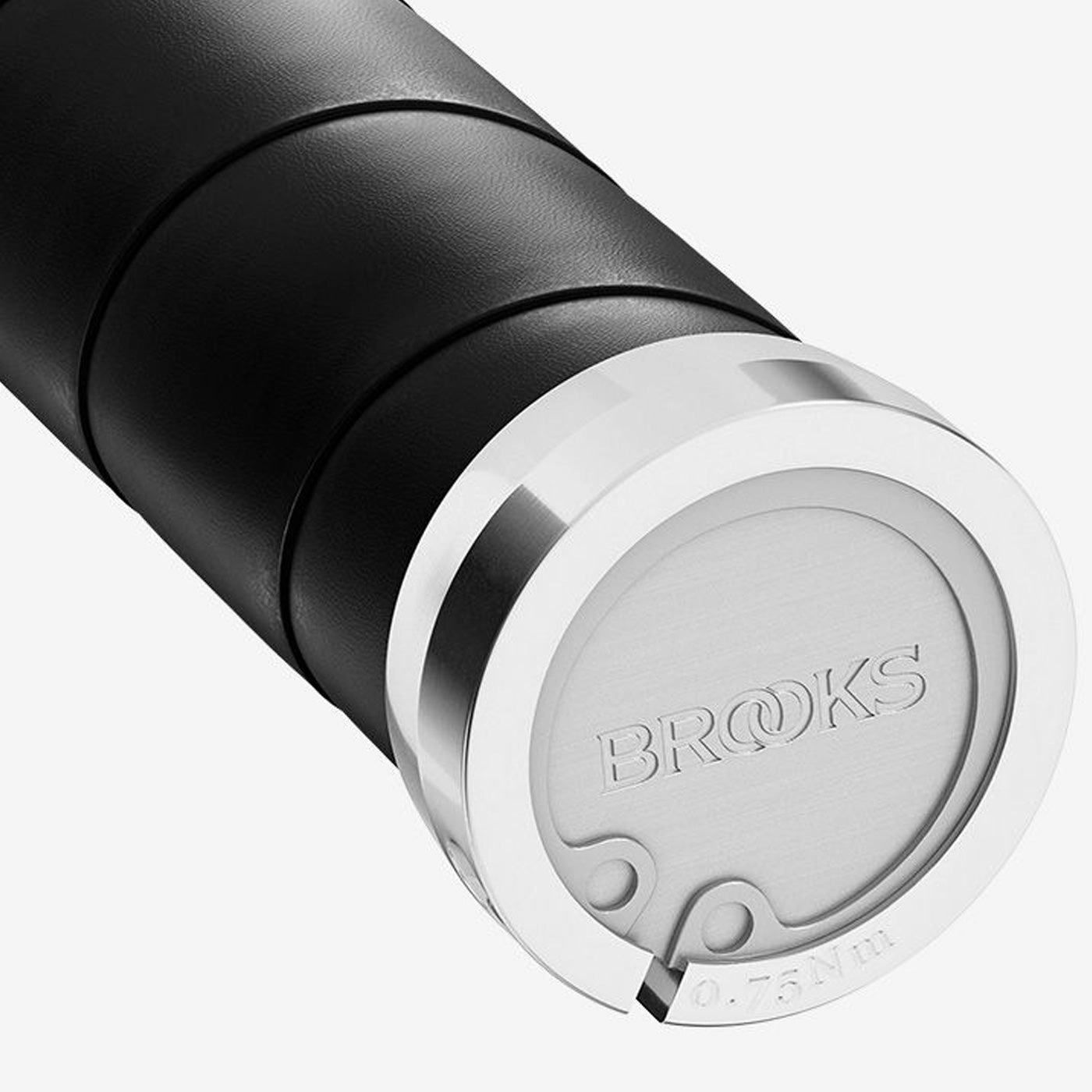 Brooks Slender Leather 130mm grips - Black