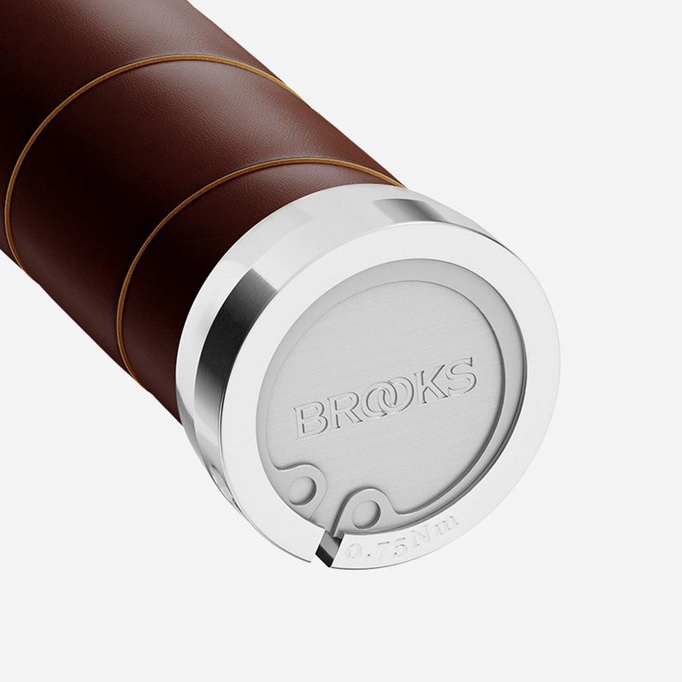 Brooks Slender Leather 130mm Grips - Brown
