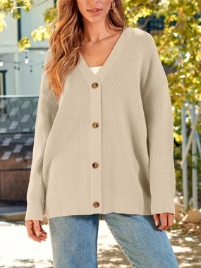 Button Down Long Sleeve Cardigan Sweet Deal Today