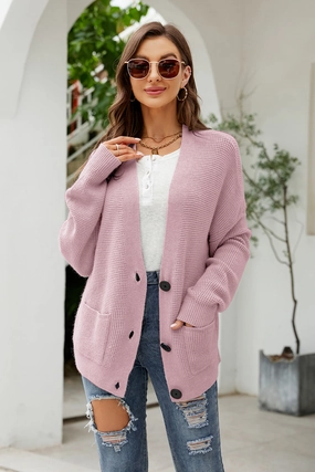 Button Up Drop Shoulder Long Sleeve Cardigan Special Savings Today Today Only Special