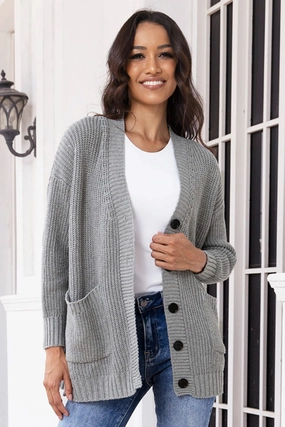 Button Up Long Sleeve Cardigan With Pockets MustHave Items