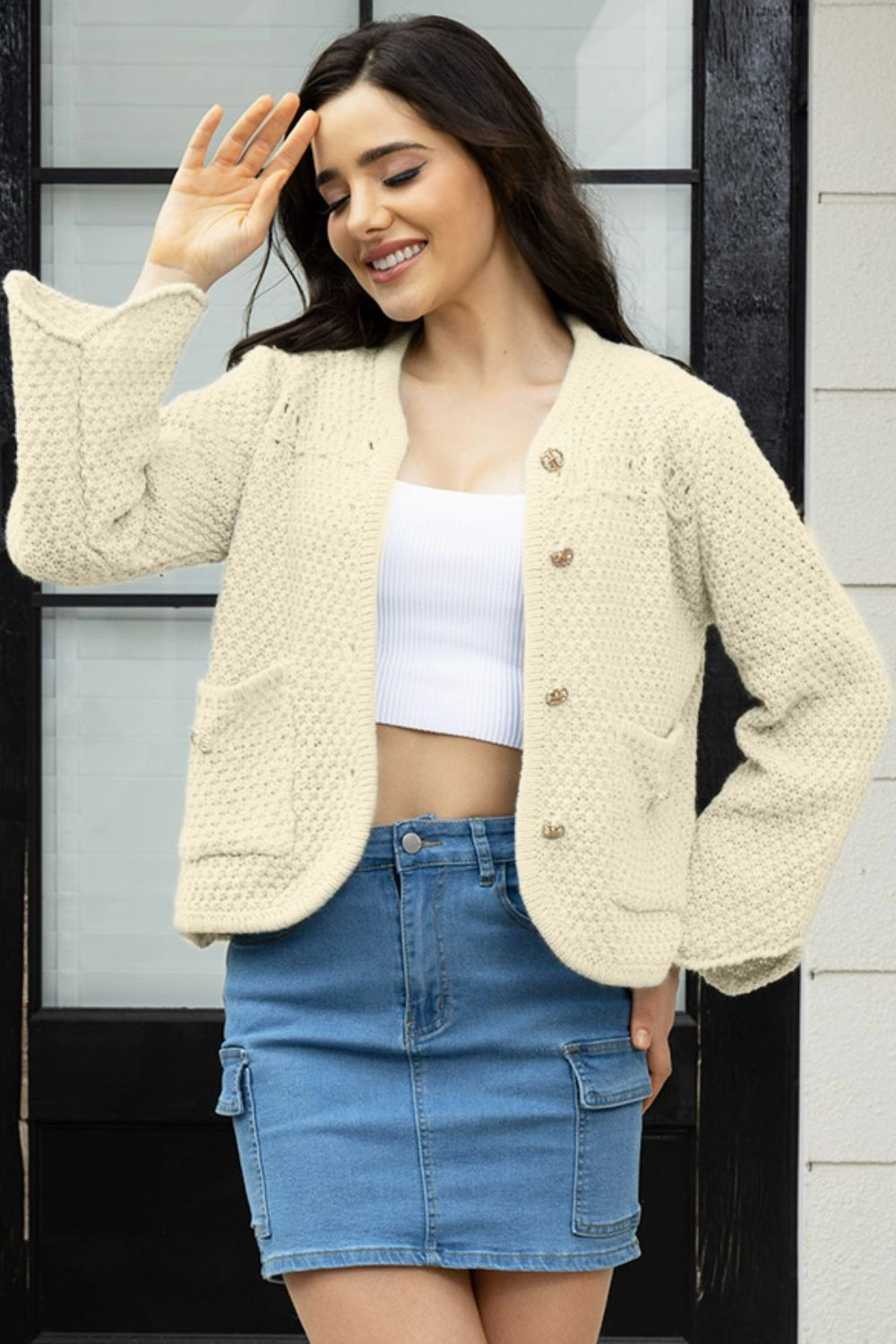 Online Exclusive Savings Trending Today Steal Button Up Long Sleeve Cardigan With Pockets