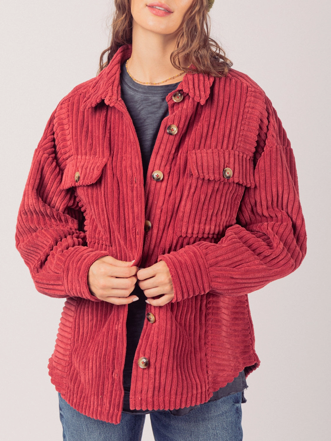 Button Up Long Sleeve Corduroy Jacket Dont Miss Big Savings Sale Ending Soon