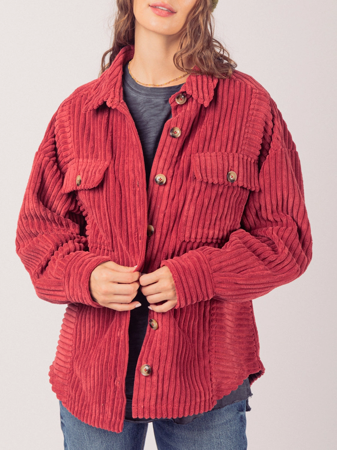 Button Up Long Sleeve Corduroy Jacket Dont Miss Hot Deals Daily Special Offer