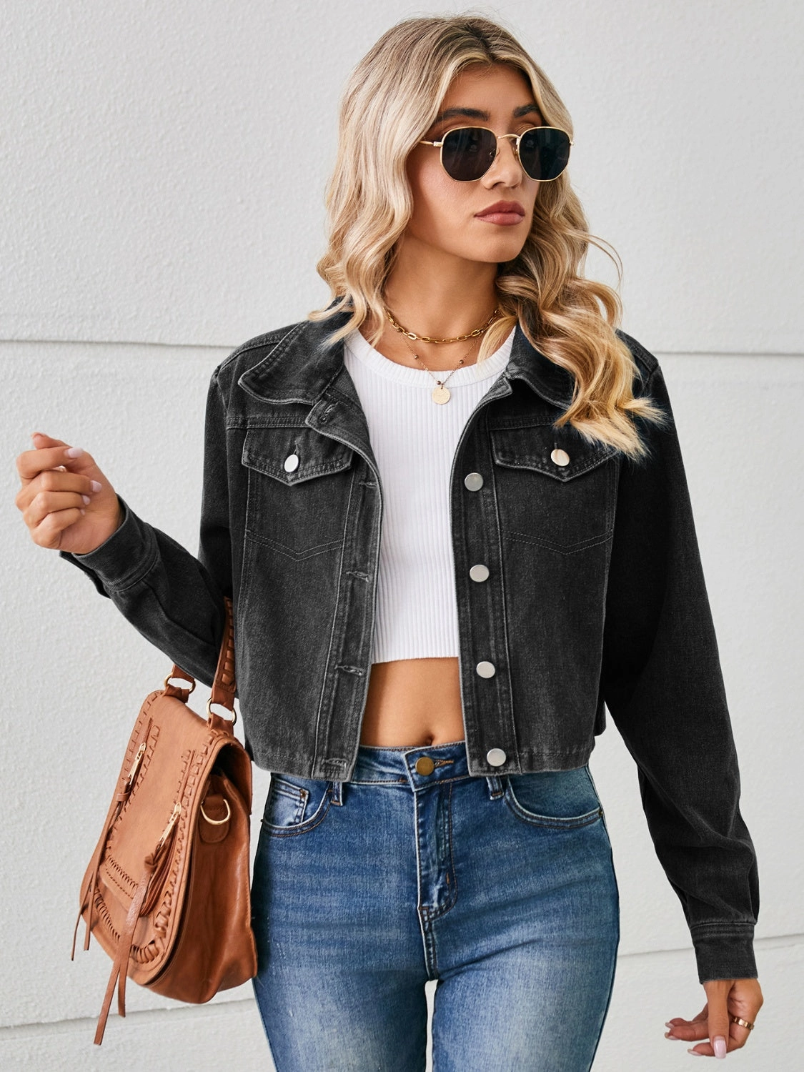Mega Savings Now Save Big Online Button Up Long Sleeve Denim Jacket