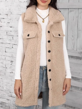 Price Drop Today Flash Sale Alert Button Up Teddy Vest Coat