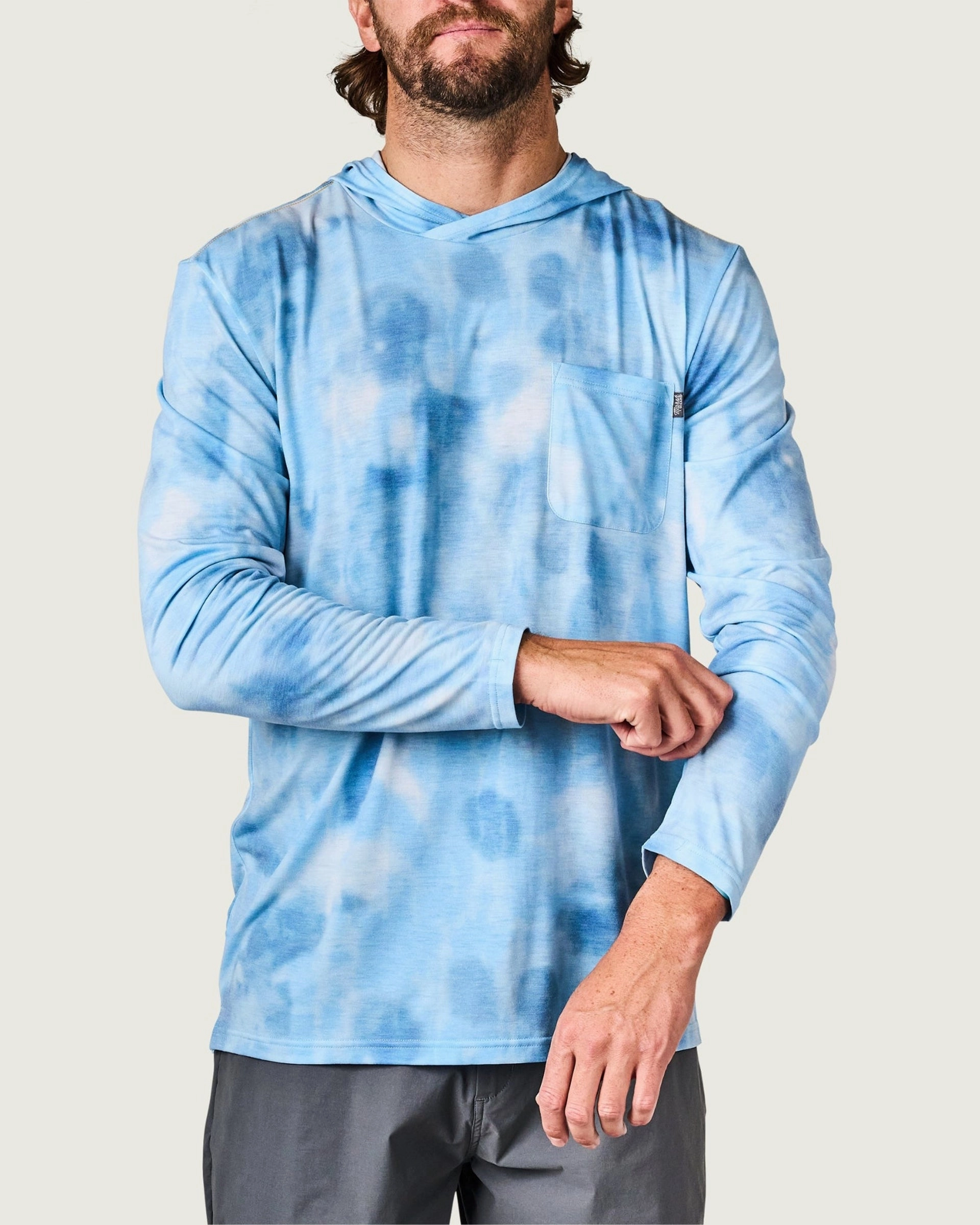 Price Drop Frenzy Today Only Hot Sale Buxton Tech Hoodie - Light Blue Salt Camo