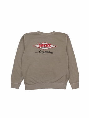 Shop Grab Offer Cal Diamond Pigment Crewneck Sweatshirt - Cement
