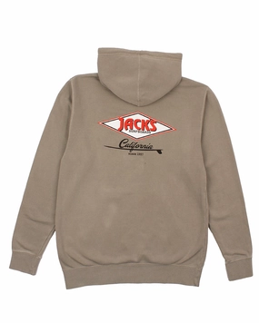 Cal Diamond Pigment Dyed Pullover Hoodie 25' - Cement Limited Time Discount Price Slash Today