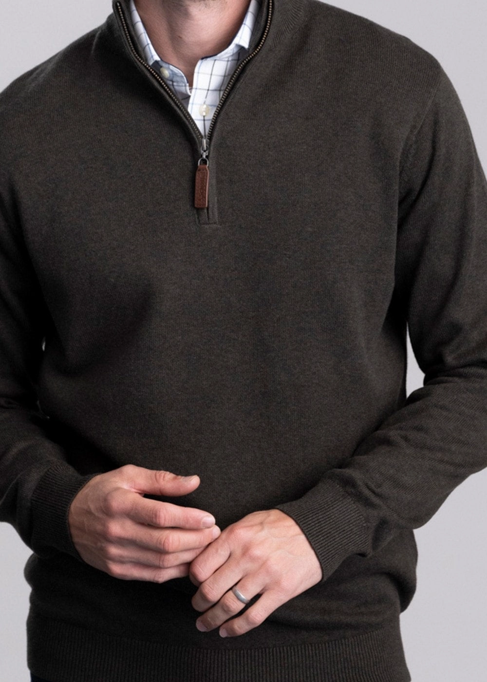 Calton Cotton Cashmere  1/4 Zip Jumper Best Deal Online