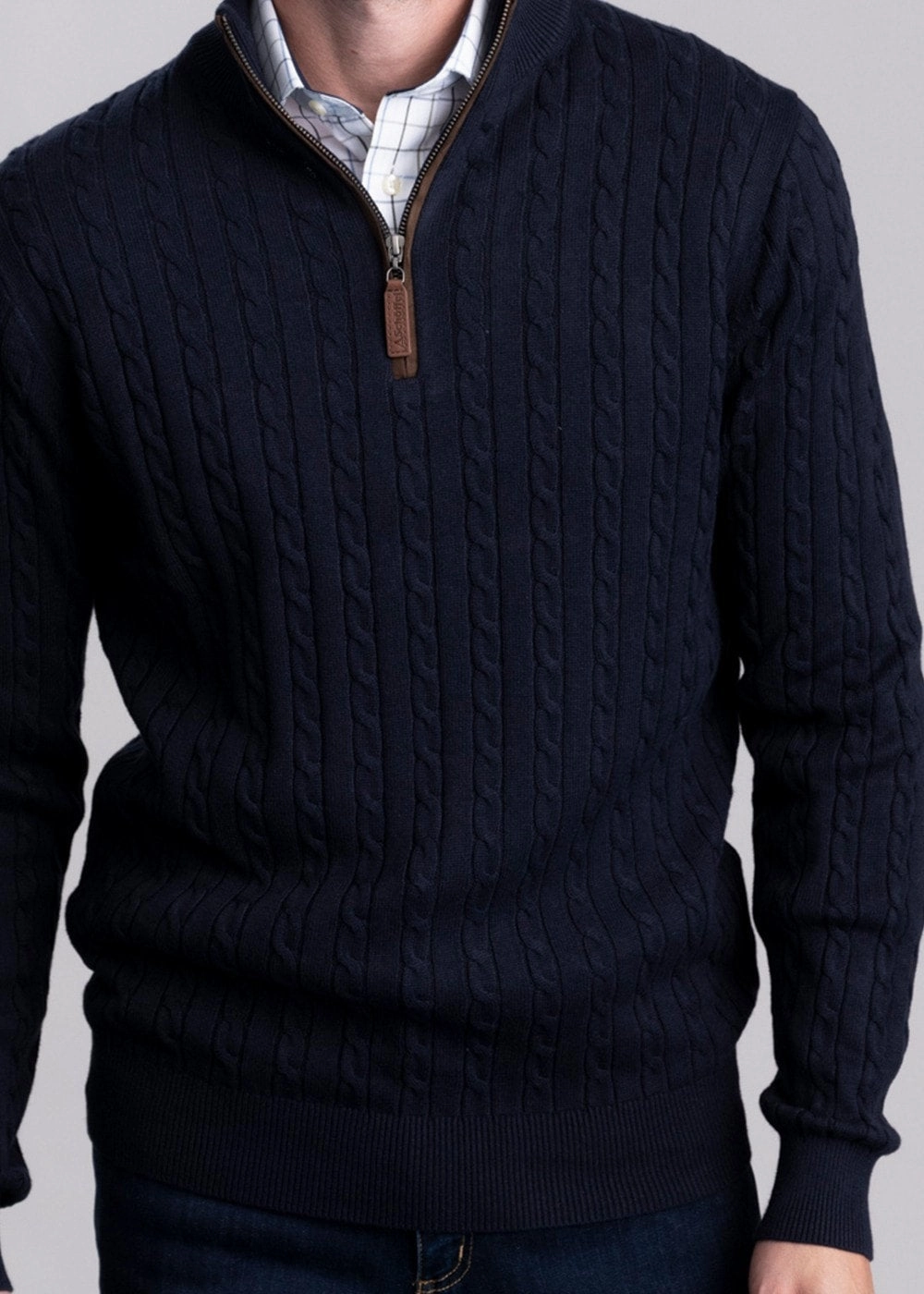 Calton Cotton Cashmere Cable 1/4 Zip Jumper Todays Hot Savings Grab Your Hot Pick