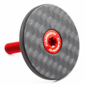 Carbon-Ti X-Cap Carbon Matte wagon whell - Red