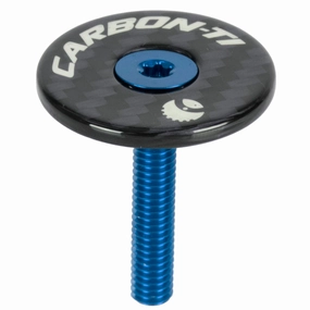 Carbon-Ti X-Cap Carbon steering cap - Blue
