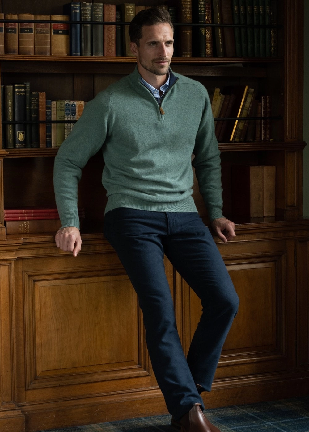 Trending Deals Today Flash Discount Today Cashmere 2 Ply Zip Neck Sweater