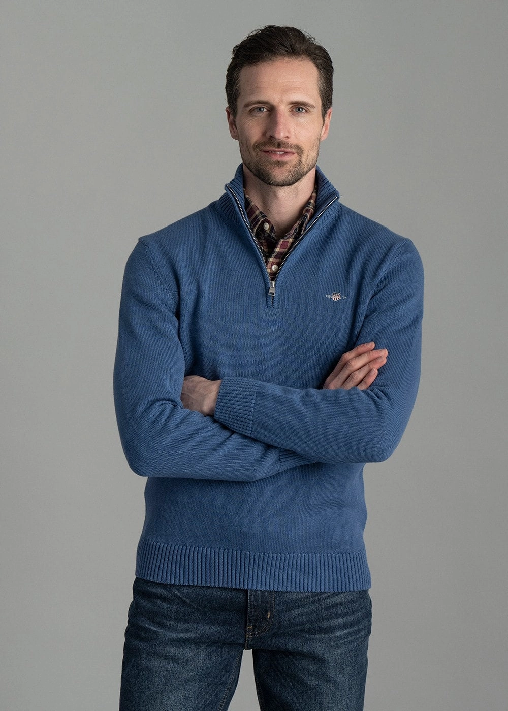 Shop Grab Offer Casual Cotton Half Zip