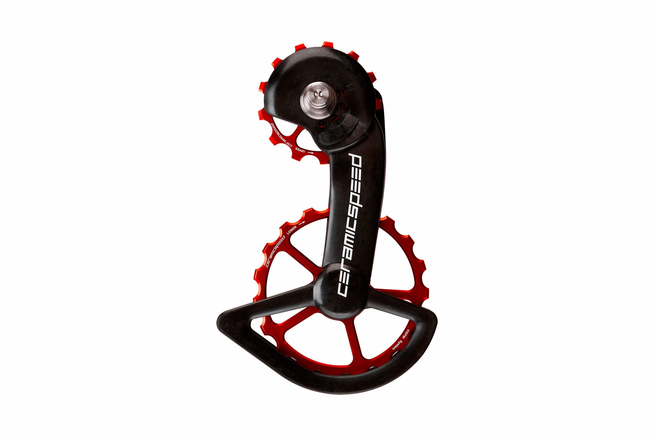 CeramicSpeed Coated Oversized Pulley Wheel System Shimano 9100/R8000 SS Red