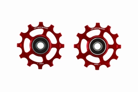 CeramicSpeed Coated Pulley Wheels SRAM AXS 12 Speed NW Red