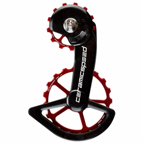 CeramicSpeed OSPW Shimano DA9200/ULT8100 12V pulley wheel system - Black red