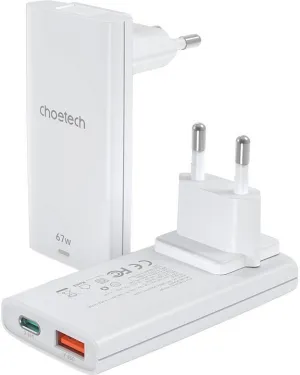 Choetech Pd6011 67W Gan Ultrathin A C Wall Charger Eu White Save Big Online Trending Deals Today