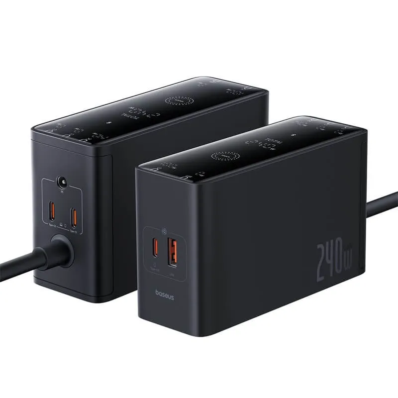 Baseus Digital Gan Intelligent Desktop Fast Charger 3C U Dc 240W Save More Now Trending Now Discount
