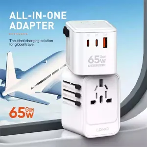 Ldnio Z6 3 Usb Ports 65W Gan Travel Adapter Hot Deal Alert Limited Time Sale