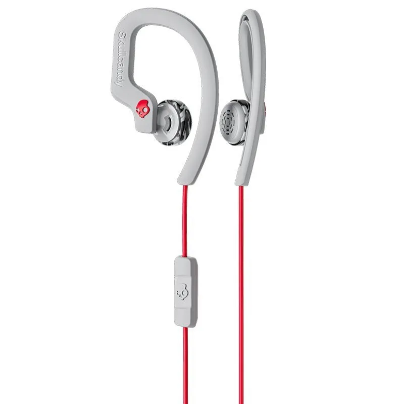 Weekend Flash Offer Exclusive Deal Inside Skullcandy Chops Flex Sport Earbuds With Mic - Gray/Red