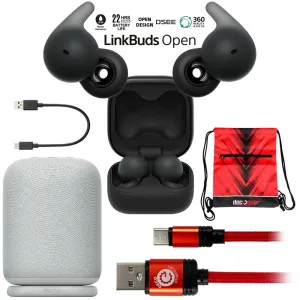 Flash Deal Today Sony Linkbuds Open Truly Wireless Earbud With Mic, Black   Linkbuds Speaker Bundle