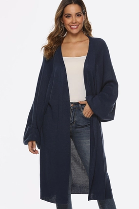 Shop Hot Deals Exclusive Deal Inside Long Sleeve Open Front Cardigan