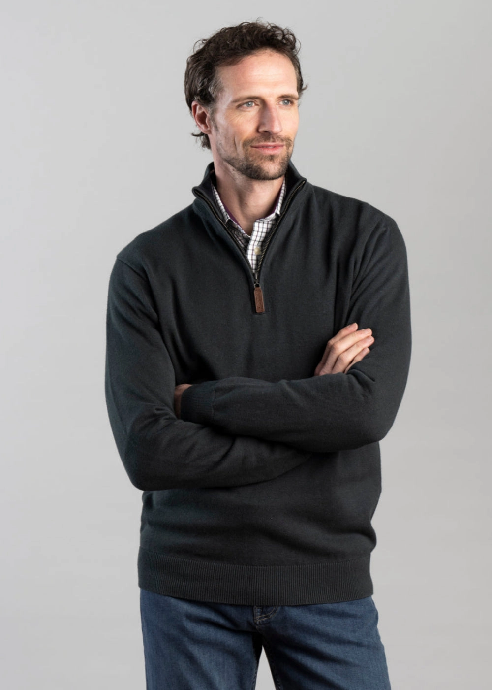 Calton Cotton Cashmere 1/4 Zip Jumper Shop Hot Deals Dont Miss Hot Deals