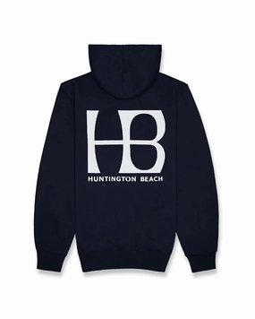 Hb City Logo 2 Pullover Hoodie - Navy Hot Sale Today Hot Pick Sale