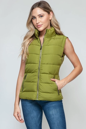 Snobbish Zip Up Turtleneck Vest With Pockets Dont Miss Out