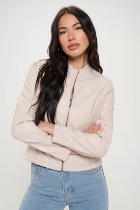 Coalition La Zip Up Vegan Moto Jacket Limited Time Steal