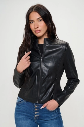 Clearance Event Coalition La Zip Up Vegan Moto Jacket