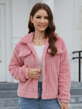 Collared Neck Button Up Jacket EndofWeek Deals