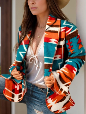 Special Price Today Collared Neck Long Sleeve Jacket