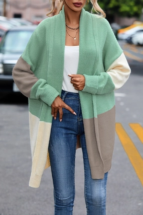 Color Block Long Sleeve Cardigan Today Only Offer Special Online Offer