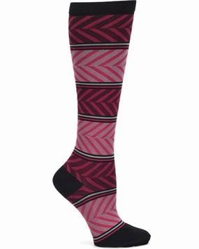 Shop Todays Picks Limited Stock Offer Comfortiva Compression Sock - Chevron Raspberry-Ac00002