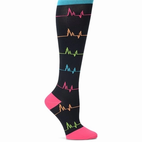 Clearance Event Today Shop Grab Savings Compression Socks Black With Ekg