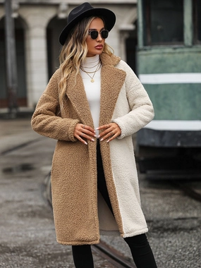 Contrast Dropped Shoulder Sherpa Coat Hot Deal Alert MustHave Deals