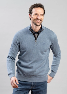 Cotton Half Zip Knitted Jumper Price Drop Alert