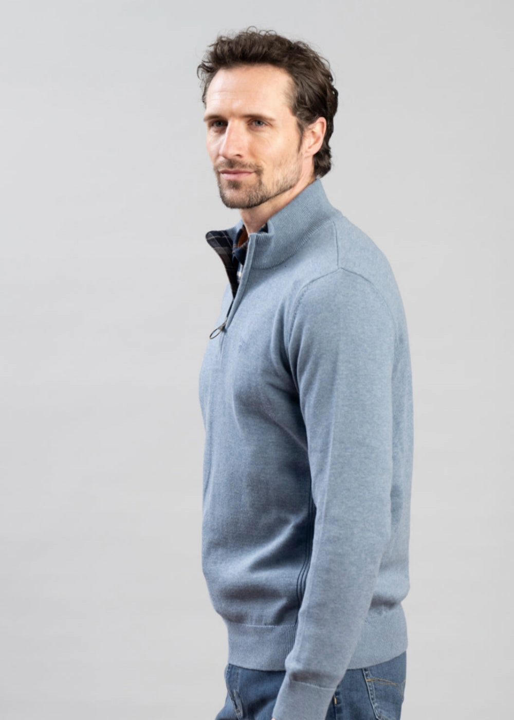 Dont Miss Hot Deals New Arrival Discount Cotton Half Zip Knitted Jumper