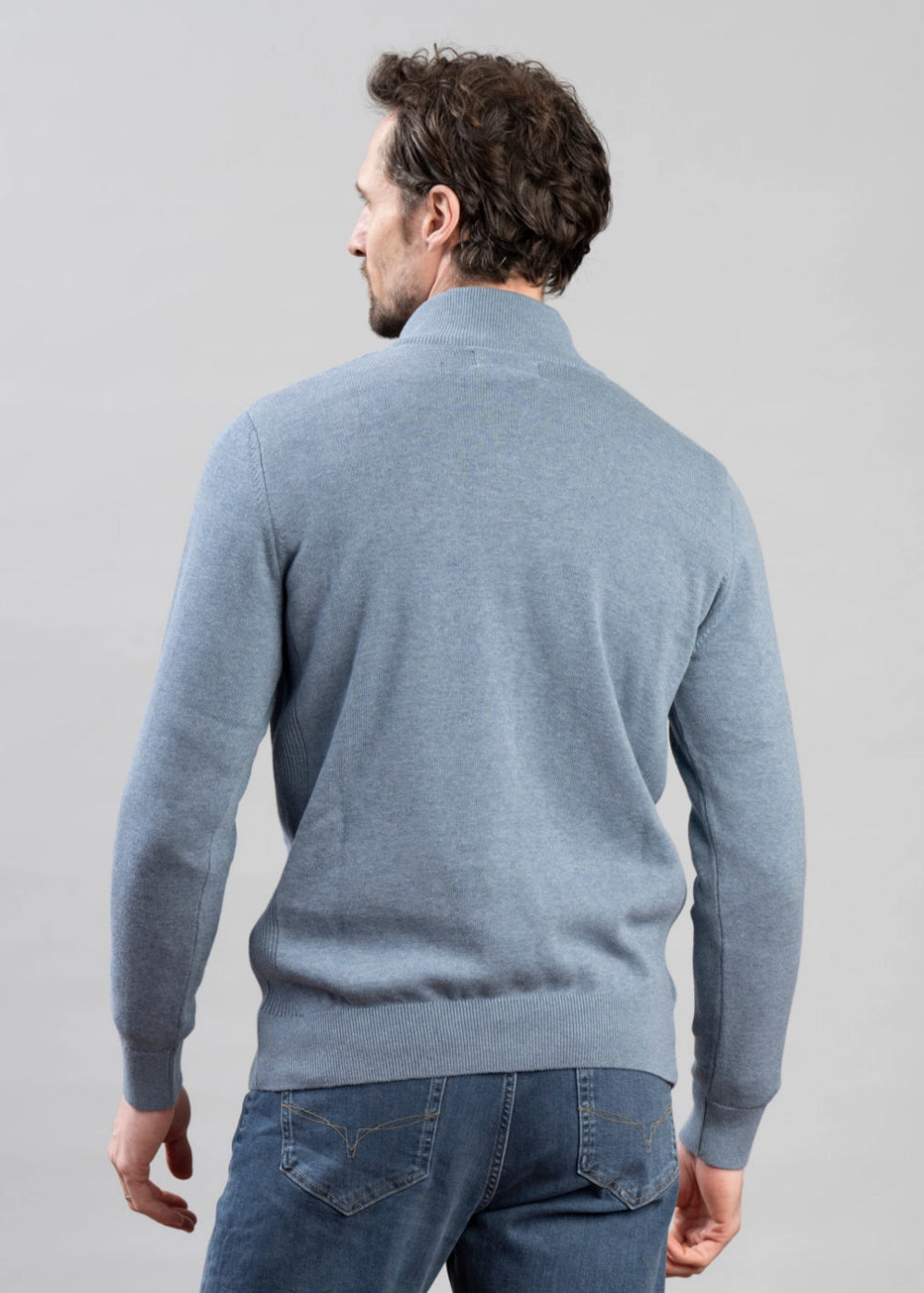 Hot Item Clearance Cotton Half Zip Knitted Jumper