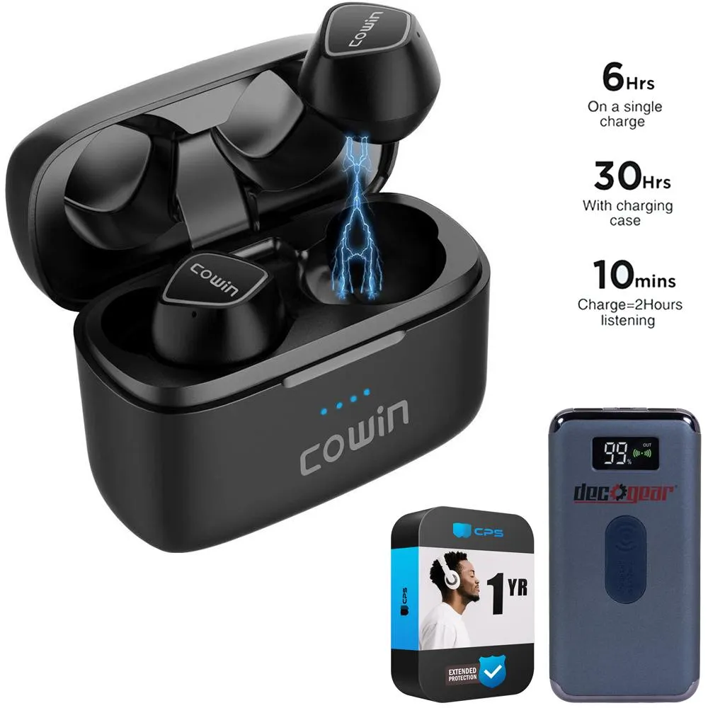 Shop Hot Picks Cowin Ky02 True Wireless Bluetooth Sports Eearbuds Black   Power Protection Pack