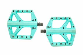 Crank Brothers Stamp 1 Large Pedals Platform Composite Turquoise