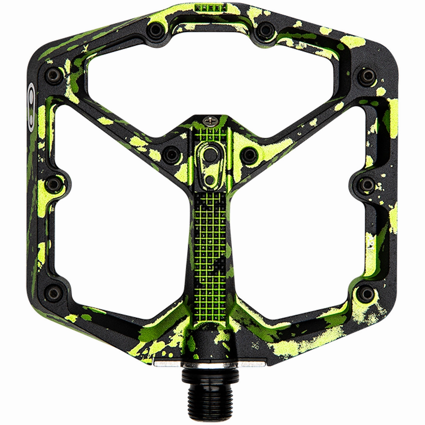 Crank Brothers Stamp 7 Splatter Large pedals - Black green