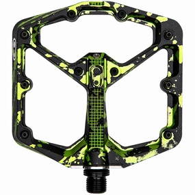 Crank Brothers Stamp 7 Splatter Large pedals - Black green