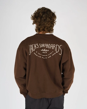Crescent Heavyweight Crewneck - Brown Limited Time Sale